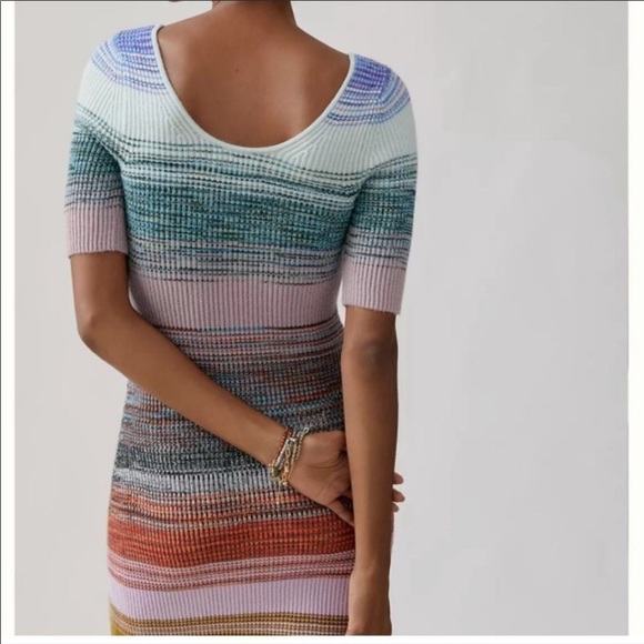 ANTHROPOLOGIE Striped Knit Midi Dress - Picture 2 of 7